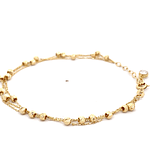 Pulsera de Oro Amarillo 18K Limada Triple 17 cm Resorte