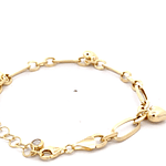 Pulsera de Oro Amarillo 18K Pulsera 18 Pulsera 20 cm Barroco