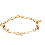 Pulsera de Oro Amarillo 18K Calada Ovalada 21 cm Barroco