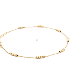Pulsera de Oro Amarillo 18K Limada Esferas 16 cm Resorte