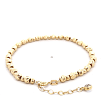 Pulsera de Oro Amarillo 18K Limada Esferas 19 cm Resorte