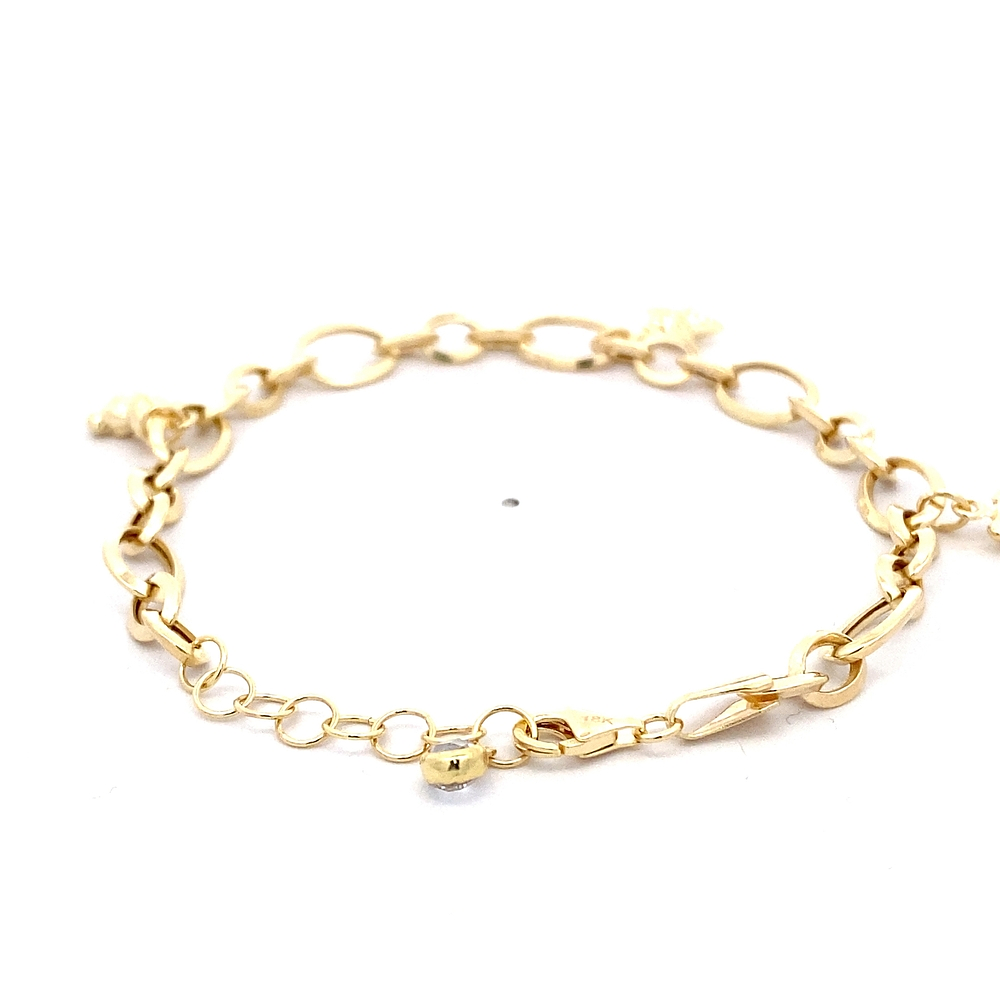 Pulsera de Oro Amarillo 18K Labrada Ovalada 20 cm Barroco