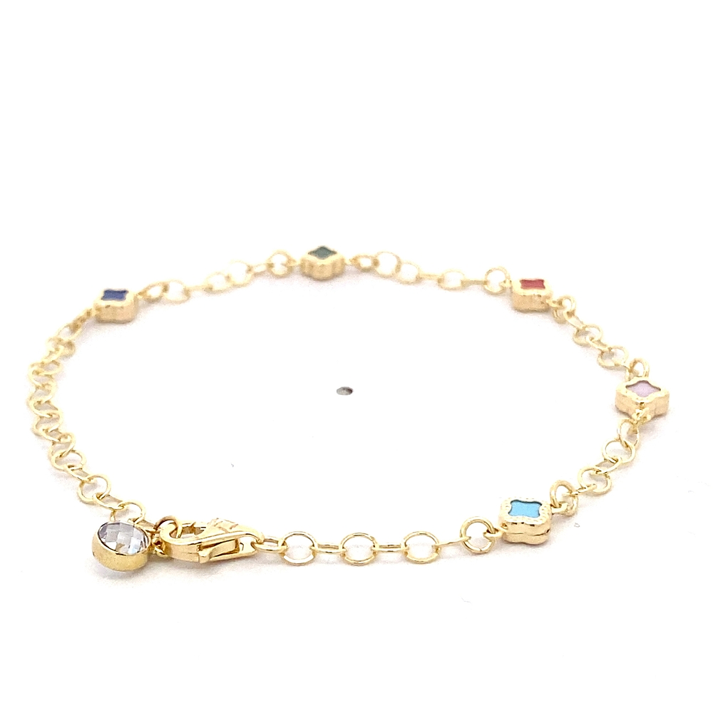 Pulsera de Oro Amarillo 18K Calada Circulares 17 cm Barroco