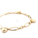 Pulsera de Oro Amarillo 18K Pulsera 18 Pulsera 20 cm Barroco