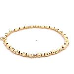 Pulsera de Oro Amarillo 18K Limada Esferas 19 cm Resorte