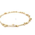 Pulsera de Oro Amarillo 18K Limada Triple 17 cm Resorte