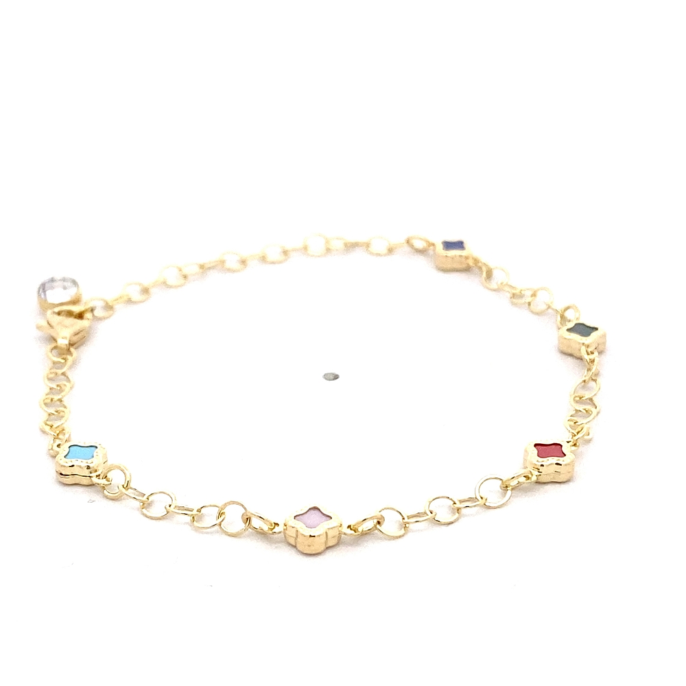 Pulsera de Oro Amarillo 18K Calada Circulares 17 cm Barroco