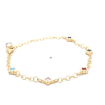 Pulsera de Oro Amarillo 18K Calada Circulares 17 cm Barroco