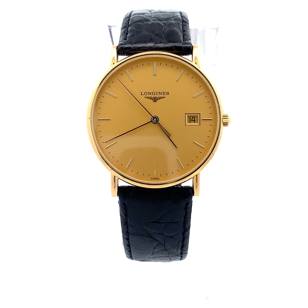 Reloj Hombre Longines Presence de Oro 18K 33 mm Cuarzo Ref. L4.743.6