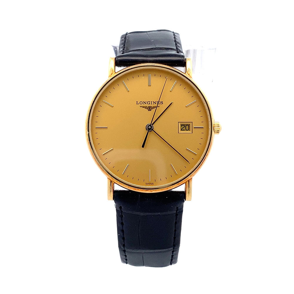 Reloj Hombre Longines Presence de Oro 18K 33 mm Cuarzo Ref. L4.743.6