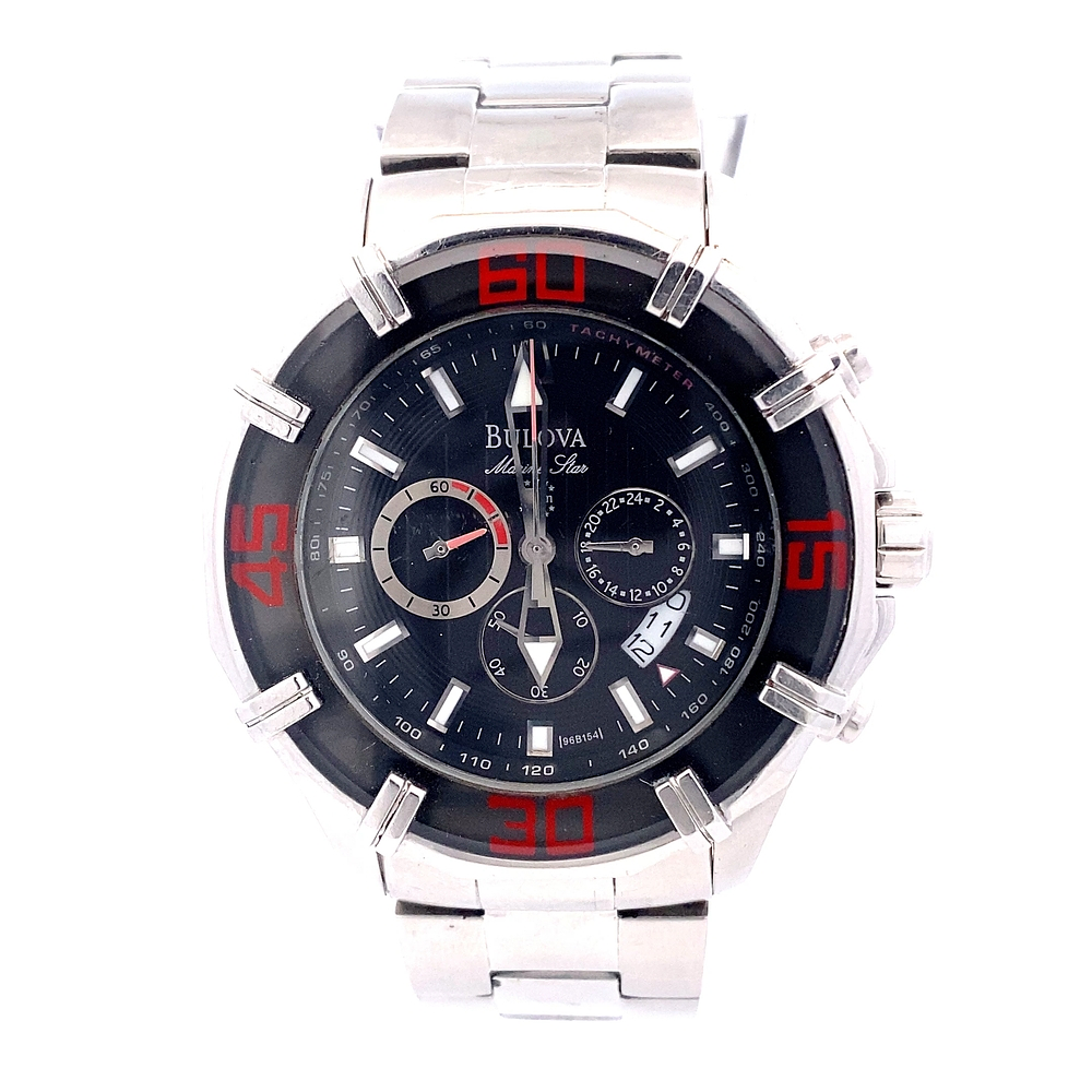Reloj Hombre Bulova Marine Star Acero 46 mm Cuarzo Ref. 96B154