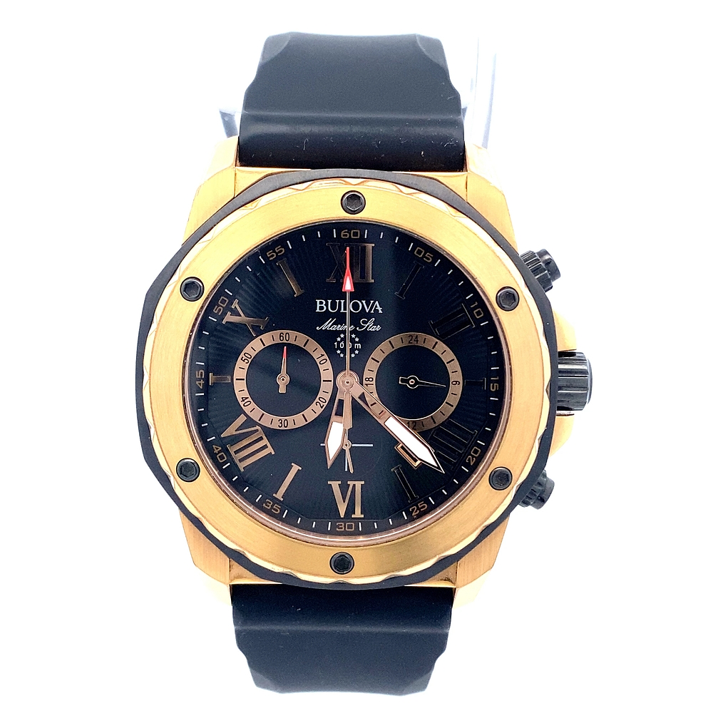 Reloj Hombre Bulova Marine Star Acero Rosa 45 mm Cuarzo Ref. 98B104