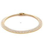 Pulsera de Oro Amarillo 18K Tenis con Broche Cajón de Seguridad