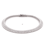 Pulsera de Oro Amarillo 18K Tenis con Broche Cajón de Seguridad