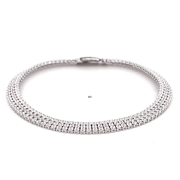 Pulsera de Oro Amarillo 18K Tenis con Broche Cajón de Seguridad