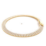 Pulsera de Oro Amarillo 18K Tenis con Broche Cajón de Seguridad