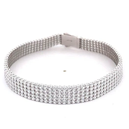 Pulsera de Oro Amarillo 18K Tenis con Broche Cajón de Seguridad