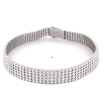 Pulsera de Oro Amarillo 18K Tenis con Broche Cajón de Seguridad