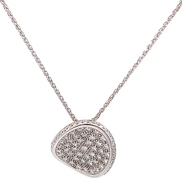 Cadena de Oro Amarillo 18K Ondulado con Diamantes con Broche Mosquetón
