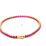 Pulsera de Oro Amarillo 18K Tenis con Broche Cajón de Seguridad