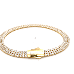 Pulsera de Oro Amarillo 18K Tenis con Broche Cajón de Seguridad