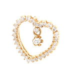 Colgante de Oro Amarillo 14K Corazón con Diamantes
