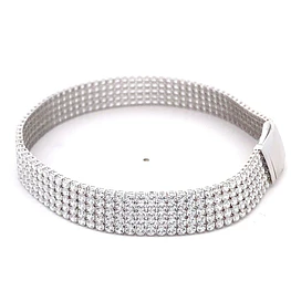 Pulsera de Oro Amarillo 18K Tenis con Broche Cajón de Seguridad