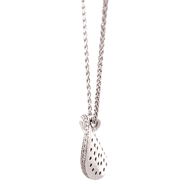 Cadena de Oro Amarillo 18K Ondulado con Diamantes con Broche Mosquetón