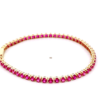 Pulsera de Oro Amarillo 18K Tenis con Broche Cajón de Seguridad