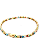 Pulsera de Oro Amarillo 18K Tenis con Broche Cajón de Seguridad