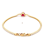 Pulsera de Oro Amarillo 18K Tenis con Broche Mosquetón