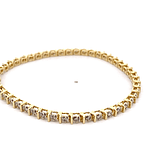 Pulsera de Oro Amarillo 14K con Diamantes con Broche Cajón de Seguridad