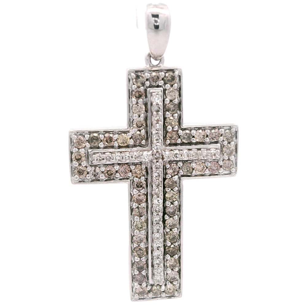 Colgante de Oro Amarillo 18K Cruz con Diamantes