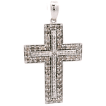 Colgante de Oro Amarillo 18K Cruz con Diamantes