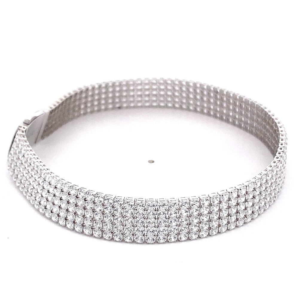 Pulsera de Oro Amarillo 18K Tenis con Broche Cajón de Seguridad