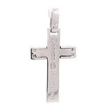 Colgante de Oro Amarillo 18K Cruz Rodinado con Diamantes