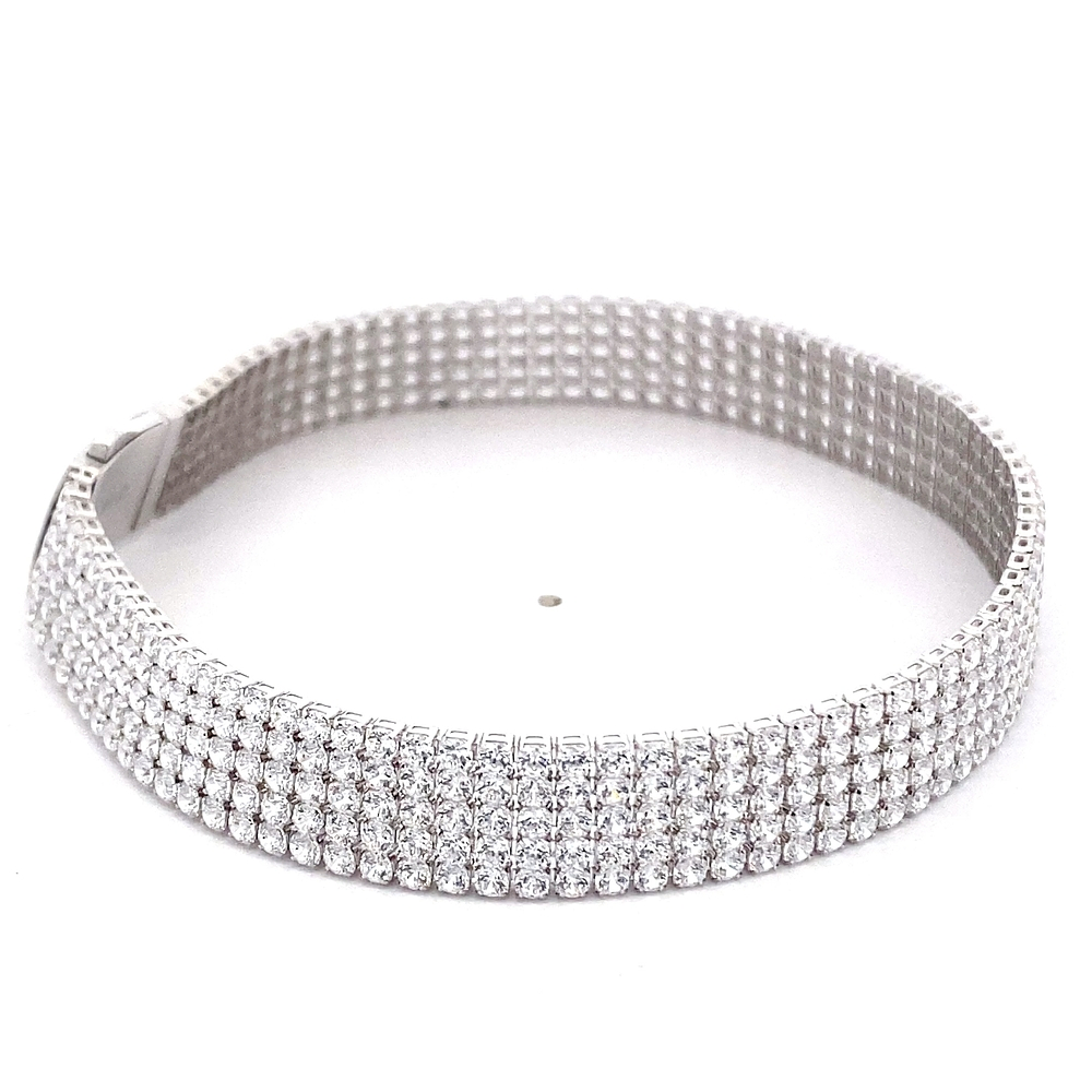 Pulsera de Oro Amarillo 18K Tenis con Broche Cajón de Seguridad