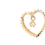 Colgante de Oro Amarillo 14K Corazón con Diamantes