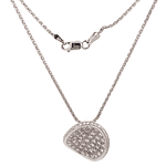 Cadena de Oro Amarillo 18K Ondulado con Diamantes con Broche Mosquetón