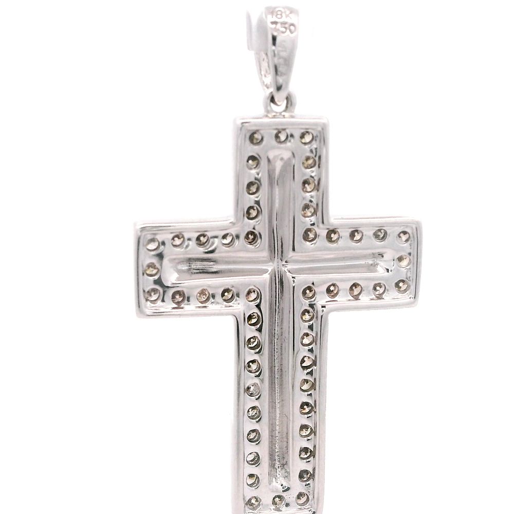 Colgante de Oro Amarillo 18K Cruz con Diamantes