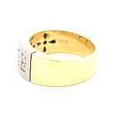 Anillo de Oro Amarillo 18K Bicolor con Diamantes