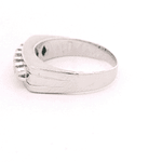 Anillo de Oro Amarillo 18K Cintillo Rodinado con Diamantes