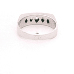 Anillo de Oro Amarillo 18K Cintillo Rodinado con Diamantes