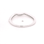 Anillo de Oro Amarillo 14K Cintillo Rodinado con Diamantes