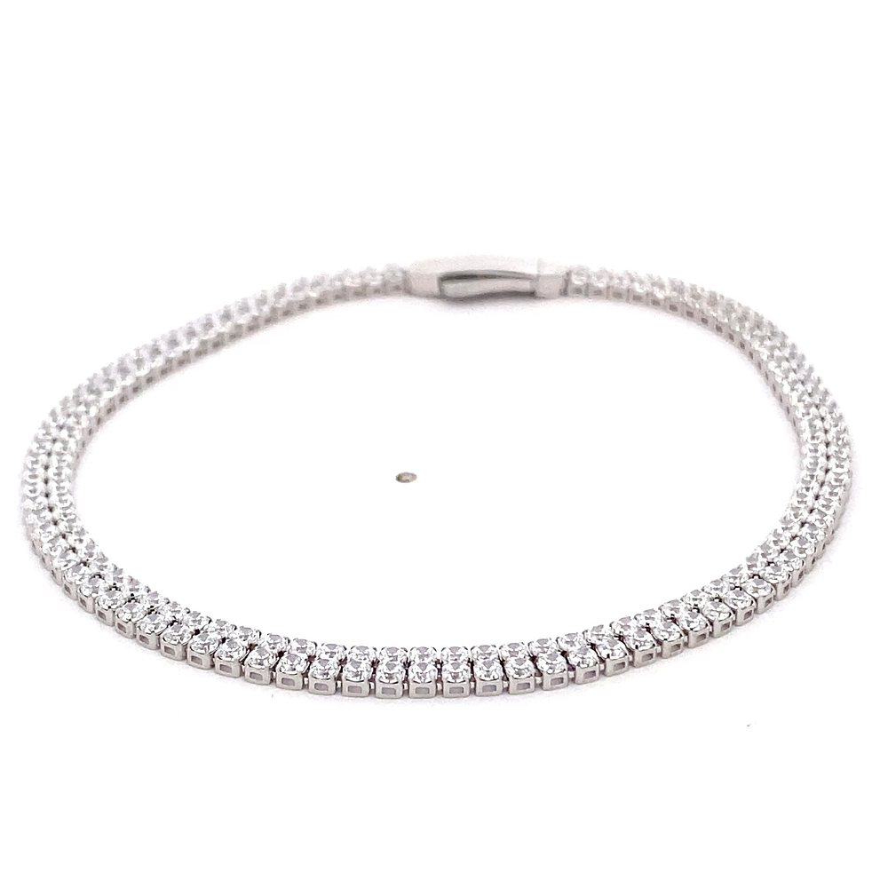 Pulsera de Oro Amarillo 18K Tenis con Broche Cajón de Seguridad