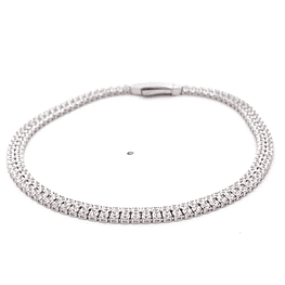 Pulsera de Oro Amarillo 18K Tenis con Broche Cajón de Seguridad