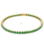 Pulsera de Oro Amarillo 18K Tenis con Broche Cajón de Seguridad