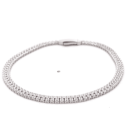 Pulsera de Oro Amarillo 18K Tenis con Broche Cajón de Seguridad