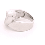 Anillo de Oro Amarillo 18K Ondulado con Diamantes