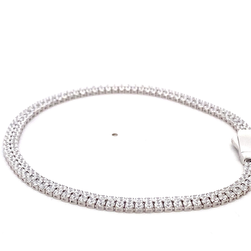 Pulsera de Oro Amarillo 18K Tenis con Broche Cajón de Seguridad